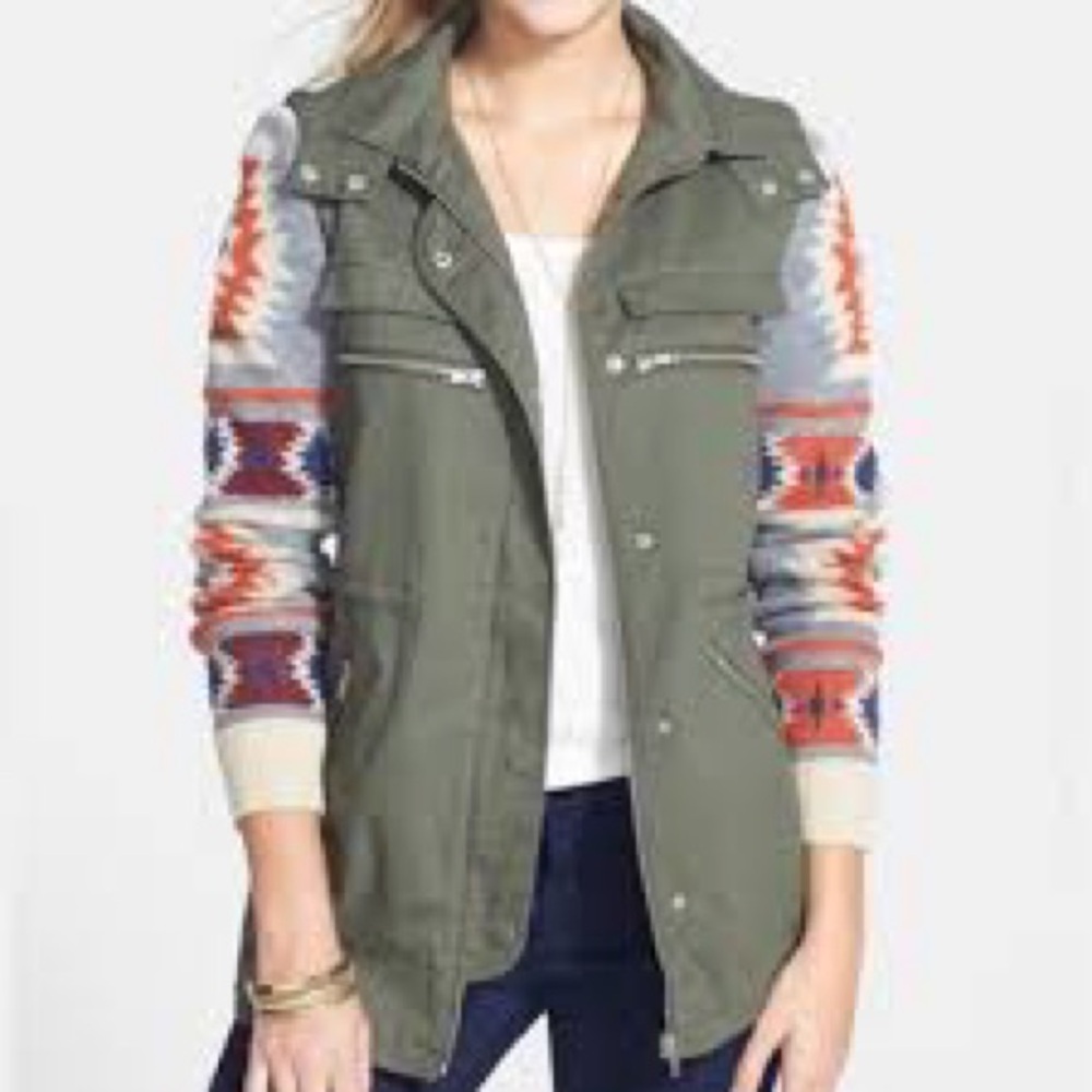 Quinn southwestern olive green jacket size small